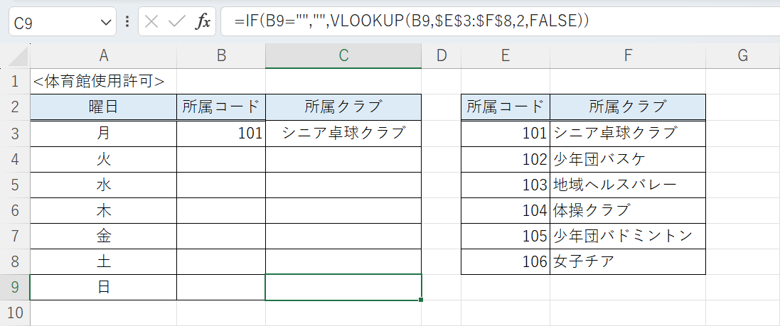 下の表に数式をコピーできた