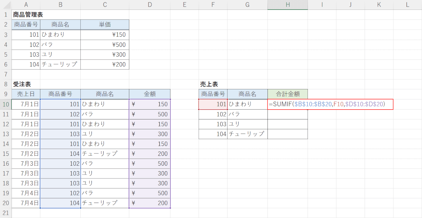 関数を入力する
