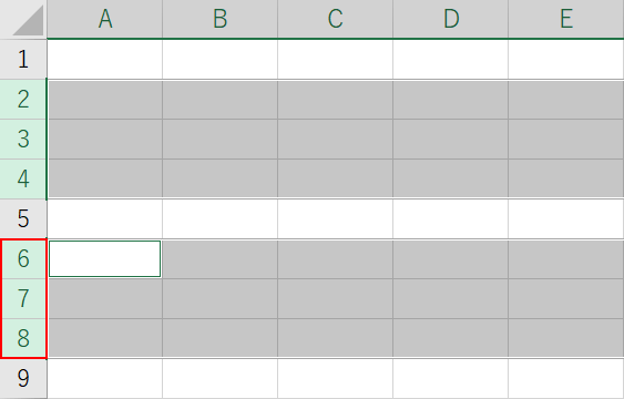 連続しない行番号を選択する