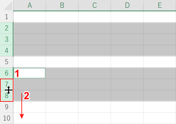 統一したい選択範囲を選択