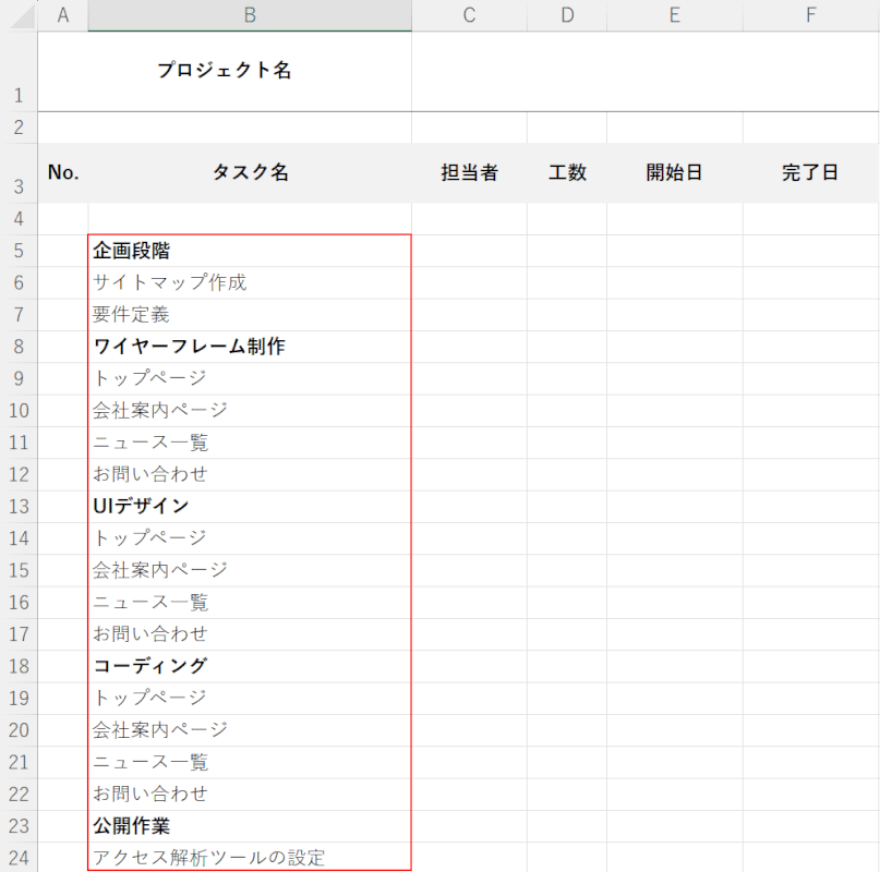 タスクを細分化する