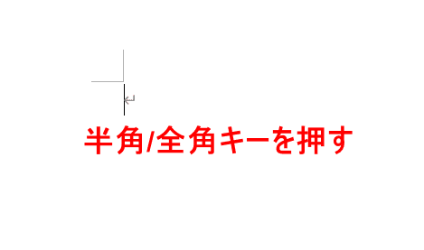 半角/全角キーを押す