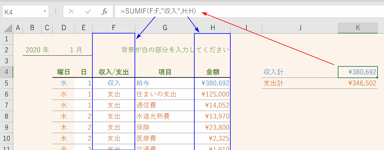 収入の合算