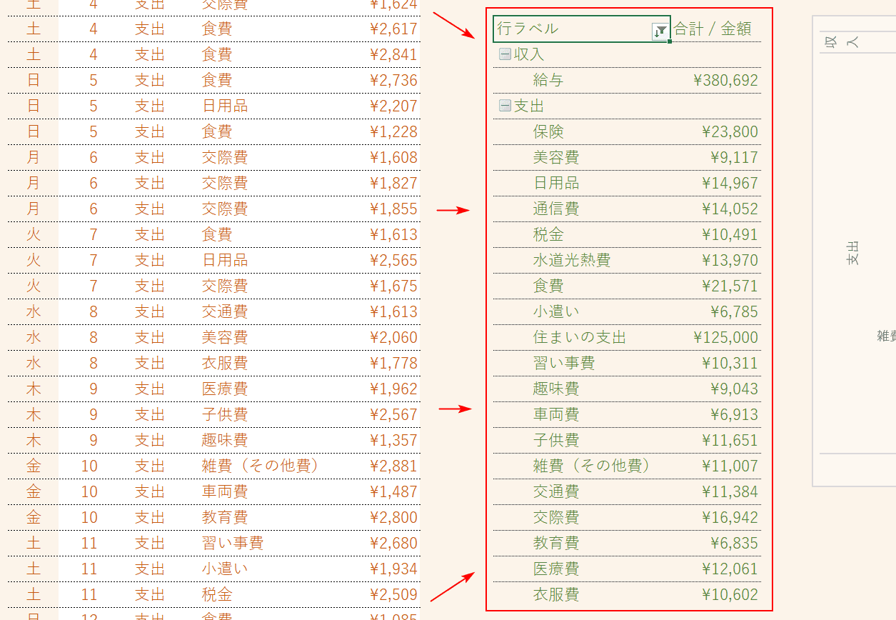 エクセル家計簿の作り方 テンプレート年版有り Office Hack