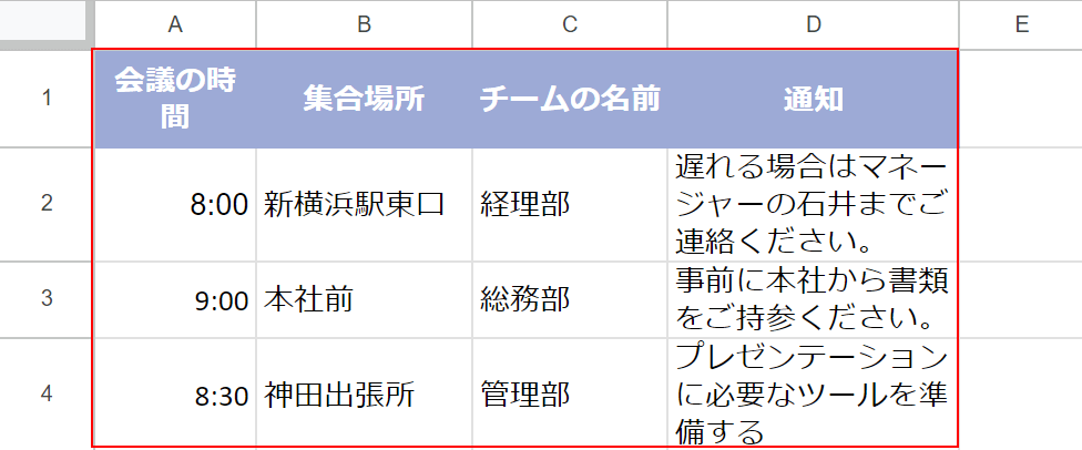 書式設定を修正する