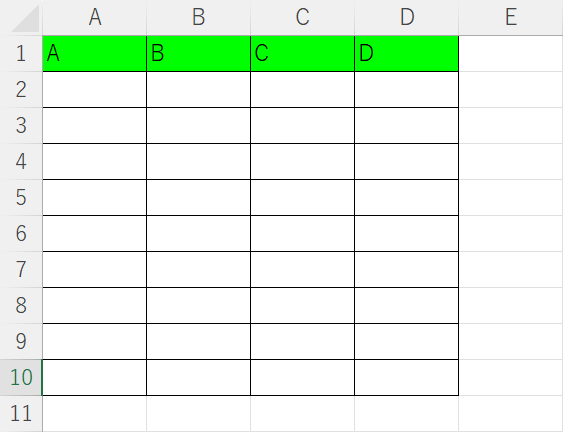 表が作成できた