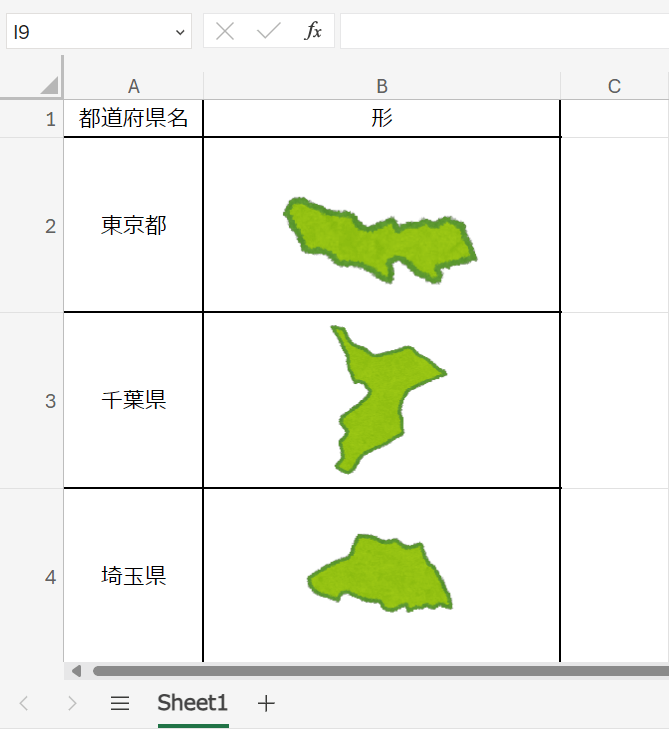 行列の幅を変更すると自動で画像サイズが変わる