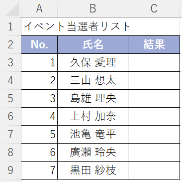 ランダムに当選を表示させたい