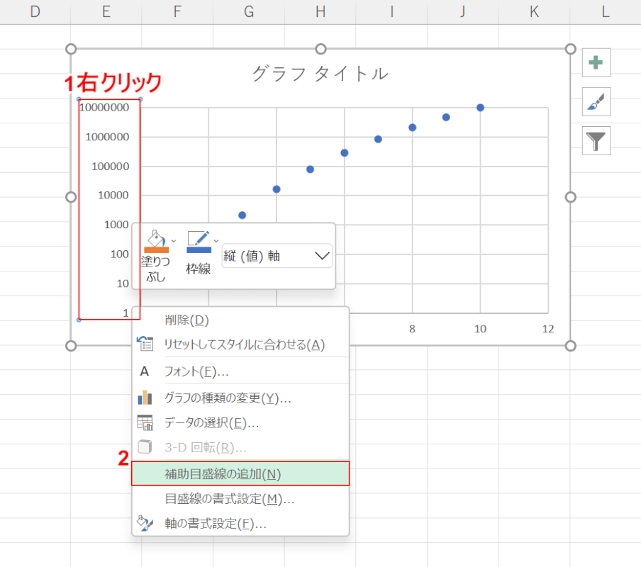 エクセルでの対数グラフの作り方 Office Hack