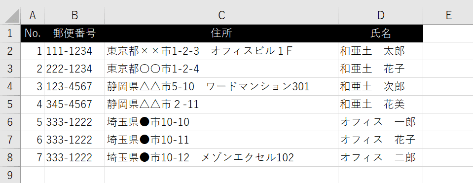 住所録