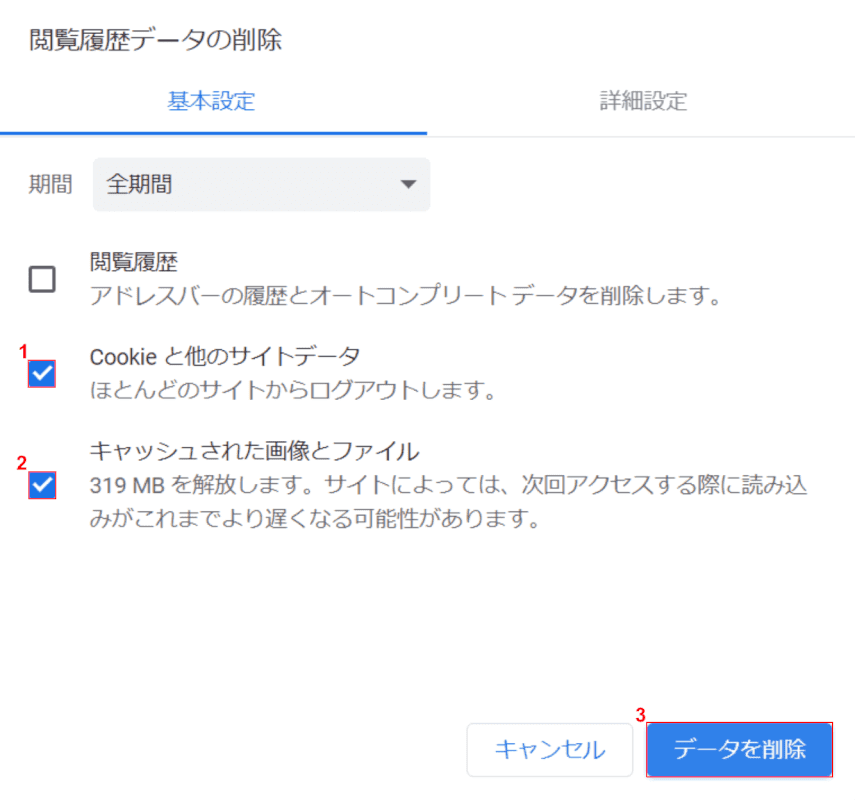 mailing-list データを削除