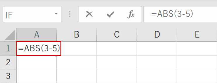 ABS関数を入力２