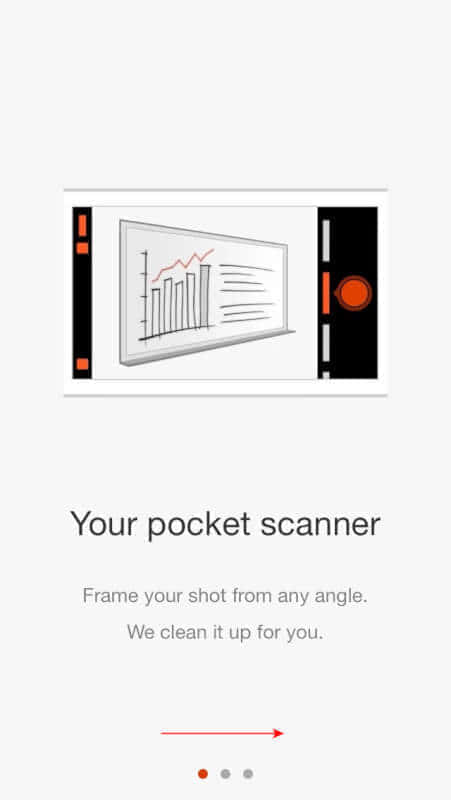 iPhoneでOffice Lensを開く①