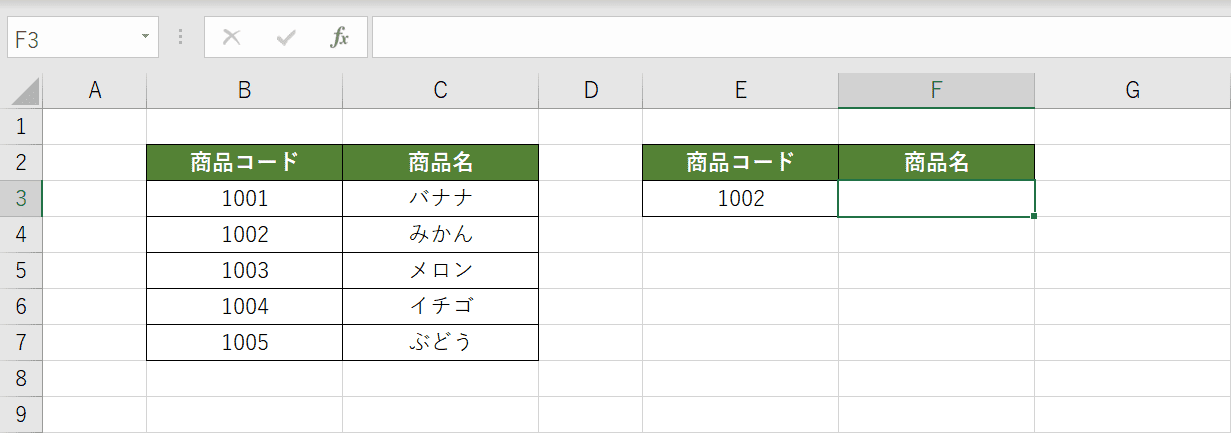 表の準備