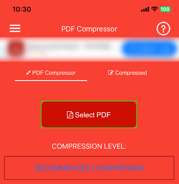 Select PDFをタップする