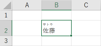 ふりがなの表示
