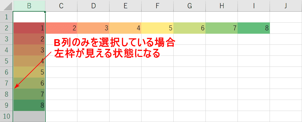 B列だけ選択