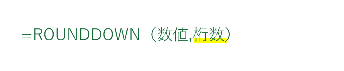 ROUNDDOWN第2引数