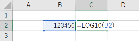LOG10関数の入力