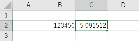 LOG10関数の結果