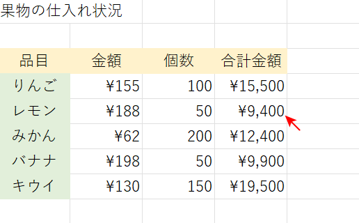 セルの入れ替えが完了