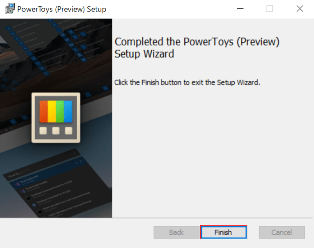 PowerToysのセットアップの完了