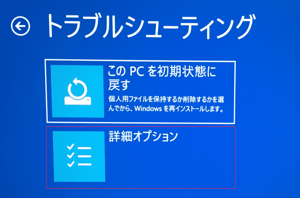 詳細オプション
