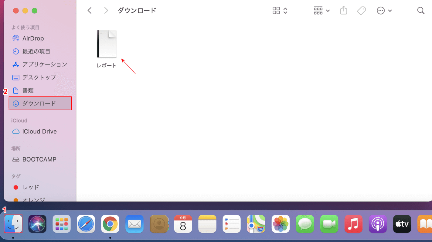 ダウンロードにある