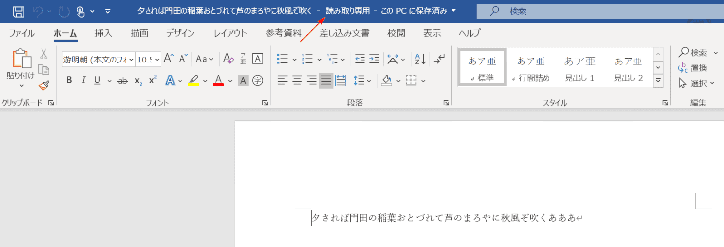 読み取り専用モードになる