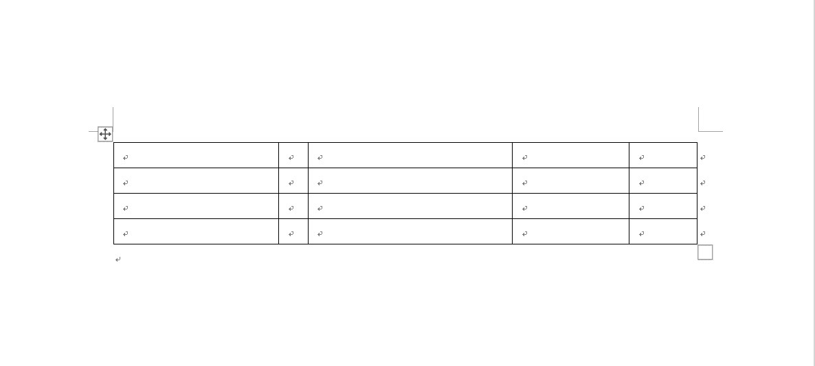 列幅が均等になっていない