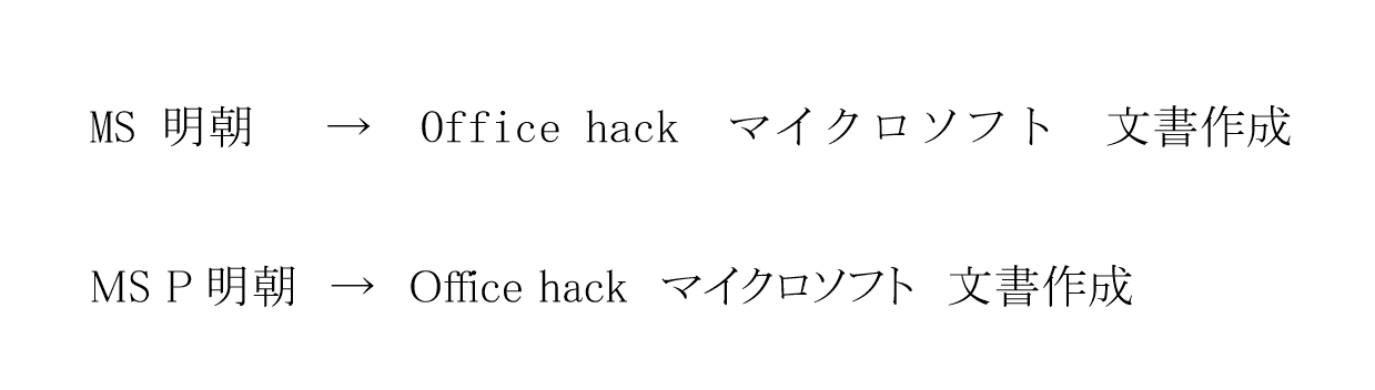 フォントの違い